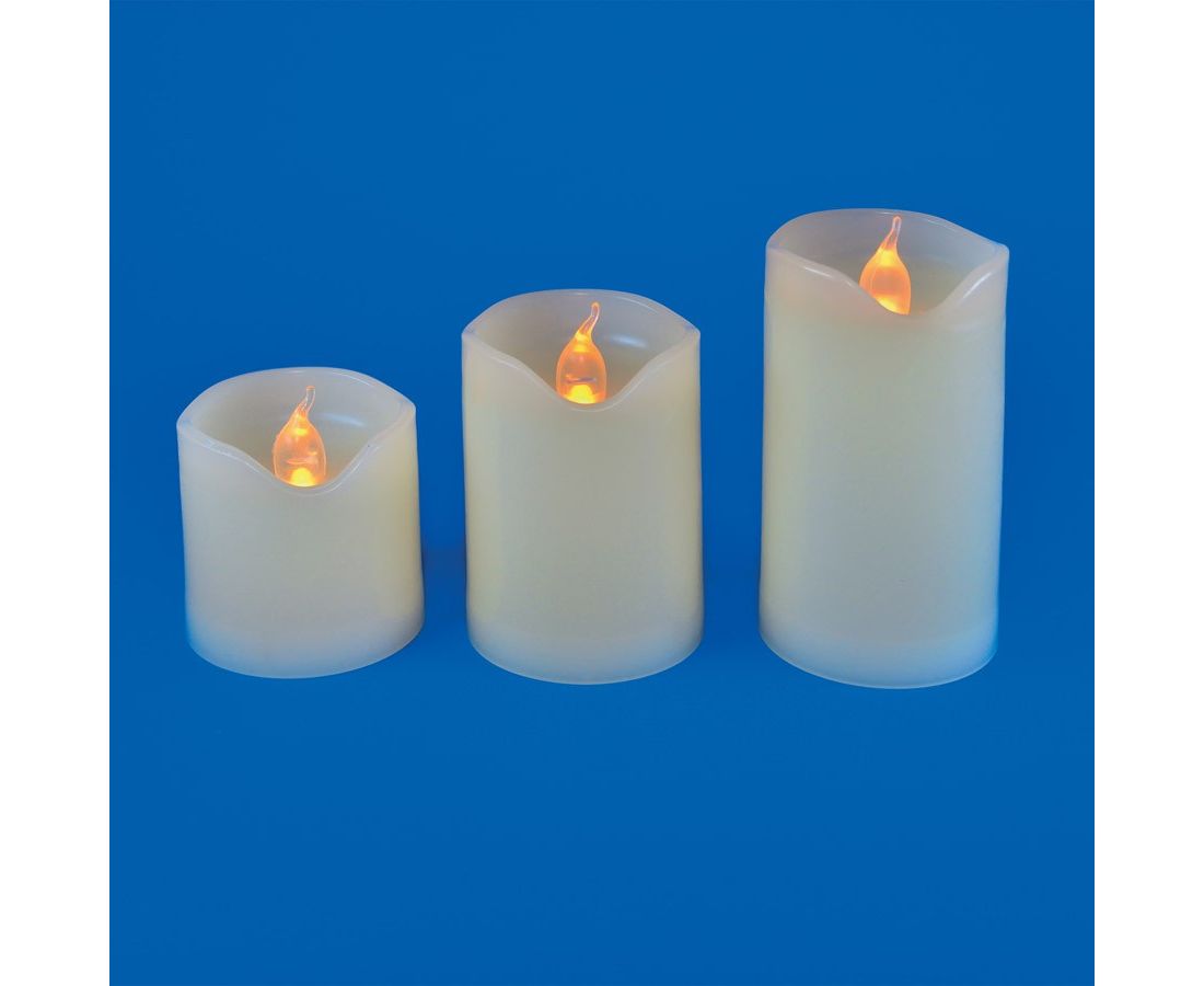 Набор светодиодных свечей из 3 шт. (CR2032 в/к) 100x50 ULD-F060 WARM WHITE CANDLE SET3 Uniel