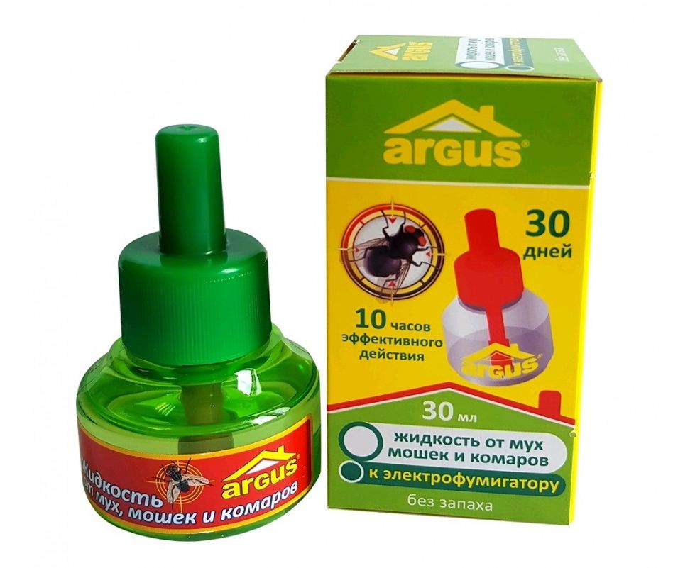 ARGUS Жидкость От мух, мошек, комаров 30мл. (30ночей) б/запаха AR-009