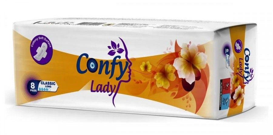 Прокладки CLASSIC LONG, 8шт Confy Lady