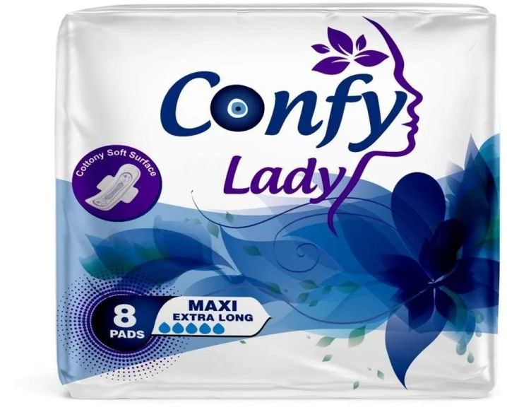 Прокладки MAXI EXTRALONG, 8 шт.Confy Lady