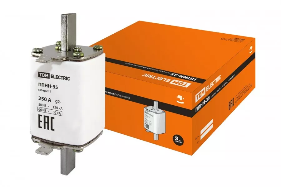 TDM предохранитель ППНН-35 габарит 1, 250А (3!) SQ0713-0025