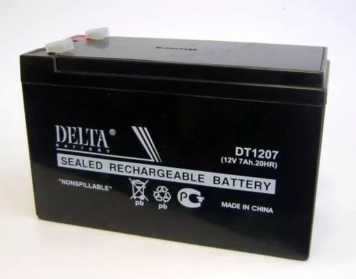 Delta dt 1207 свинцово кислотные аккумулятор. Аккумулятор delta dt 1207 (12v, 7ah). аккумулятор герметичный свинцово-кислотный delta dt 1207. батарея аккумуляторная delta dt 1207 12в 7ач agm 95х151х65мм. акб 1207 151х65х94мм.
