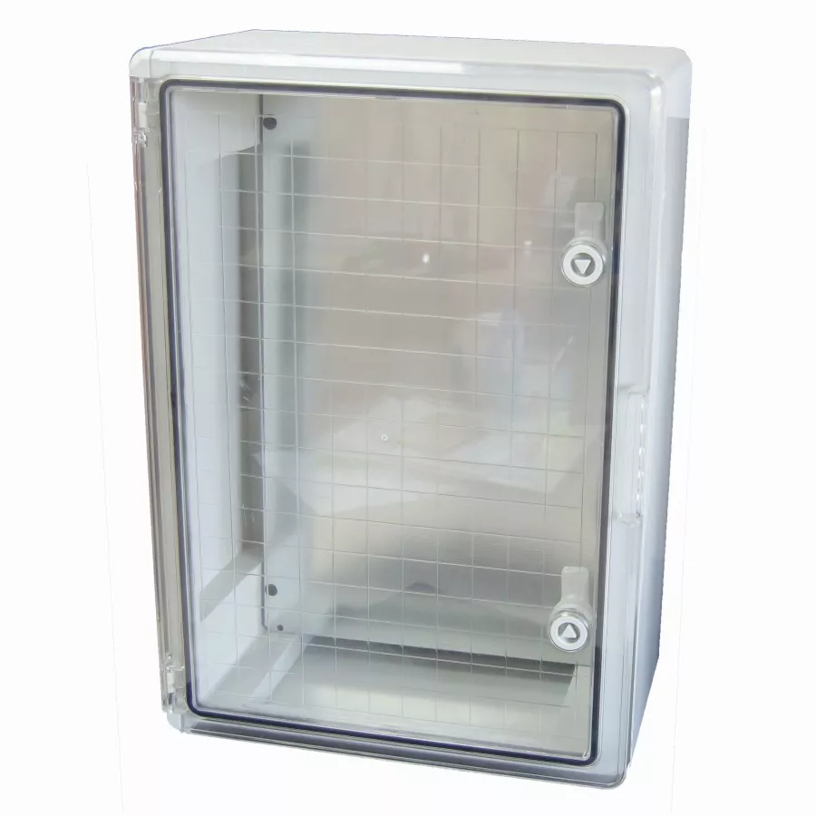 AY-KA (АЙКА) щит (корпус) пласт. монт. панель ЩМП-П 400х500х180 прозр ...