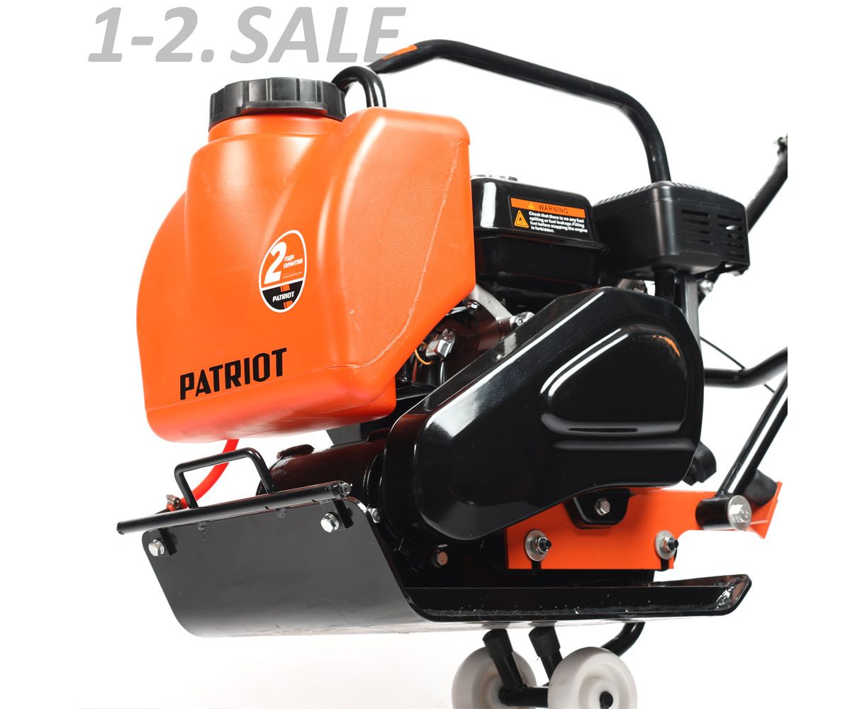 PATRIOT Виброплита VT-60LB, Loncin G200F 6,5 л/с, плита - 550х380 мм, 60  кг, бак д/воды, 590106005