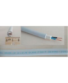 553390 - Кабель NYM/NUM 2х2,5 (ГОСТ) (ККЗ, Калужск.каб.завод) силовой медный изоляц. ПВХ+резина+ПВХ 660В (1)