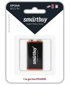 640435 - Элемент питания Smartbuy 6F22 (крона) SBBZ-9V01B (1)