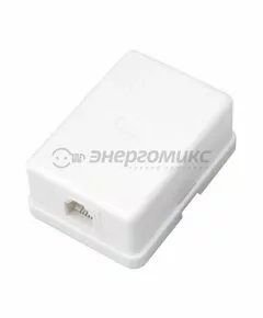 1132 - Rexant Рoзетка телефонная внешняя, 1 порт RJ-14(6P-4C), кат. 3 (50 шт/уп) 03-0001 (1)