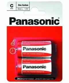 13320 - Элемент питания Panasonic Zinc Carbon R14/343 BL2 (1)
