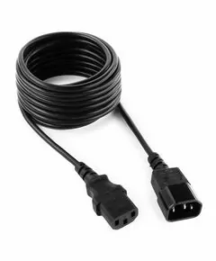 710798 - Cablexpert шнур сетевой розетка C13 - вилка C14 (удл-ль для ПК, ИБП) 4,5м, 6А, 3x0,5мм,черн., земл. (1)