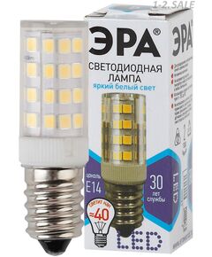 666058 - Лампа св/д ЭРА Т25 5W(400lm) E14 4000К 4К 54х16 кукуруза (для холодил., шв. машин) LED T25-5W-CORN- (1)