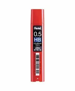 747119 - Грифели запасные PENTEL (Япония) в КОМПЛЕКТЕ из 12 шт., Ain Stein, НВ, 0,5 мм, C275S-HB (1)