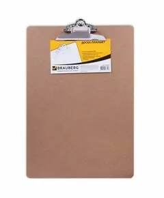 665252 - Доска-планшет BRAUBERG Eco, с верхним прижимом бабочка, А3, 32х46 см, МДФ, 3 мм, 232226 (1)