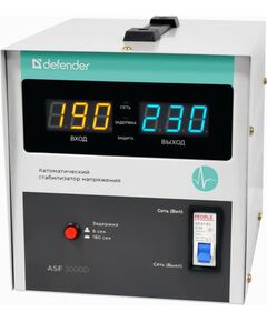 786347 - Defender стабилизатор напр. релейный тип ASF 3000D напольный 1800Вт метал корпус, терминал, 99038 (1)