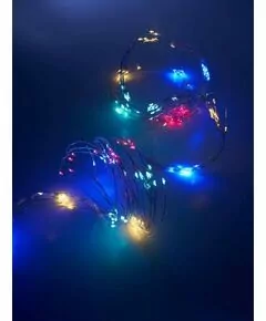 715924 - Feron Гирлянда на елку 200LED разноцв. 10веток по 2м, проволока (4xAA) IP20 CL53 32986 (1)