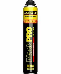 532403 - STAYER BlackPRO (35L) Пена монтаж. (п/пистолет) всесезон. 750мл (1)