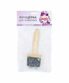 730992 - Пуходерка для кошек/собак деревянная малая с каплей ZOOexpress 5х16,5 см, арт.23022 (1)