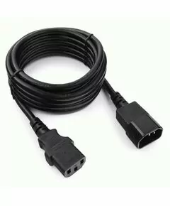 710817 - Cablexpert шнур сетевой розетка C13 - вилка C14 (удл-ль для ПК, ИБП) 3м, 16A,3x1мм., черн., земл., (1)