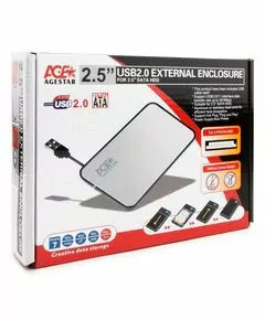 783847 - USB 2.0 Внешний корпус 2,5 SATA AgeStar SUB2A8 (BLACK),сталь+пластик,черн,безвинт.констр, 05881 (1)