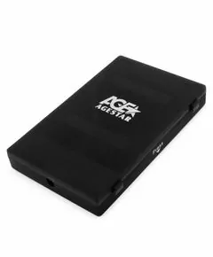 783852 - USB 2.0 Внешний корпус 2.5 SATA HDD/SSD AgeStar SUBCP1 (BLACK) USB2.0, пластик, черный, 10610 (1)