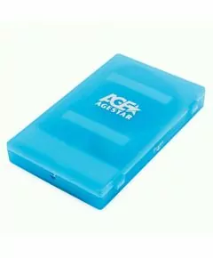 783853 - USB 2.0 Внешний корпус 2.5 SATA HDD/SSD AgeStar SUBCP1 (BLUE) USB2.0, пластик, синий, 10612 (1)