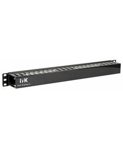 512397 - ITK 19 пластиковый кабельный органайзер с крышкой, глубина 60мм, 1U, черный (1)