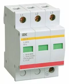 514669 - IEK ограничитель импульс. перенапр. ОПС1-B 3P In=30kA Un=400B Im=60kA (1)