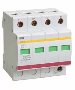 514676 - IEK ограничитель импульс. перенапр. ОПС1-C 4P In=20kA Un=400B Im=40kA (1)
