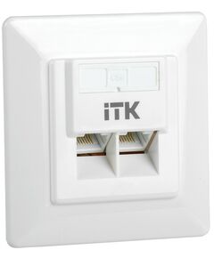 731061 - ITK Внутренняя инф. розетка RJ45 кат. 5Е UTP 2 порта CS2-1C5EU-2-1 (1)