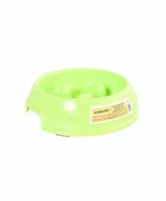 805542 - HOMEPET 0,7 л 22 см х 22 см х 6 см миска для животных для медленного поедания корма зеленая YE86021- (1)