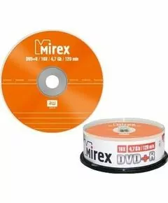 25166 - DVD+R Mirex 16x, 4.7Gb БОКС25 (цена за штуку) (300!) (1)
