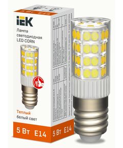 815548 - IEK Лампа LED CORN капсула 5W(475lm) 230В 3000К керамика E14 54x16 LLE-CORN-5-230-30-E14 (1)