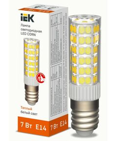 815554 - IEK Лампа LED CORN капсула 7W(665lm) 230В 3000К керамика E14 66x16 LLE-CORN-7-230-30-E14 (1)