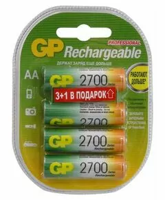 402929 - Аккумулятор GP 270AAHC /R6 2700mAh BL3+1 ПРОМО (1)