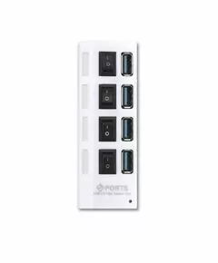 803093 - USB 3.0 хаб с выключателями, 4 порта, СуперЭконом, белый, SBHA-7304-W (1)