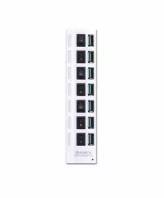 803096 - USB 3.0 хаб с выключателями, 7 портов, СуперЭконом, белый, SBHA-7307-W (1)