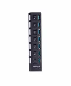 803097 - USB 3.0 хаб с выключателями, 7 портов, СуперЭконом, черный, SBHA-7307-B (1)