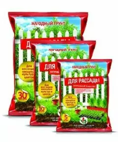 584758 - НАРОДНЫЙ грунт д/рассады 10л., пакет (СЗТК) Питер (1)