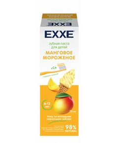 829151 - Детская зубная паста EXXE с кальцием Манговое мороженое 75 мл (с 6 лет) (1)