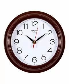 821519 - Часы настенные Apeyron бесшумн круг d210 коричневый пластик плавный ход (1x АА Нет в компл) PL213034 (1)