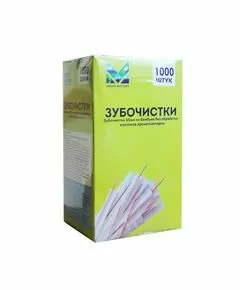 840892 - Зубочистки деревянные (береза) 1000шт в коробке, каждая зубочистка в инд.п/э уп, 101030/340019м МИСТ (1)