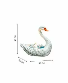 852871 - GREEN APPLE Садовый фонтан GANF-09 декоративный св/д с подсветкой Лебедь, 45 см 57670 (1)