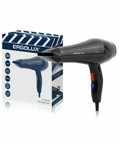 872670 - Фен ERGOLUX ELX-HD08-C02 ПРОМО 1200W, 220-240V холодн.воздух, концентратор, черный 7645 (1)