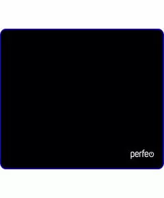 865625 - Perfeo Коврик для комп. мыши Black, Синий, (180x220x2 мм),ткань+резин.основание PF_D0719 (1)