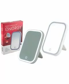 691141 - Зеркало косметическое Energy EN-703, 14*19см, LED подсветка, сенсор, 4*AAА (нет в компл) 159942 (1)