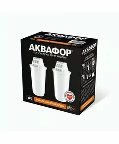 725886 - Модуль сменный/кассета фильтр. Аквафор А6, 2шт/уп, цена за уп (смягчен.жест.воды)ресурс 350л, 518589 (1)