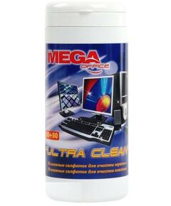 147711 - Аксессуары к компьютеру Салфетки MEGAoffice Ultra Clean д/пласт.50шт.синие+ д/ 131703 (1)