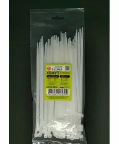 765501 - 1-2.SALE хомут (стяжка) нейлон (PA6.6) 4,8х500 белый (уп. 100шт, цена за ШТУКУ) ex0108-0022 (РФ) (1)