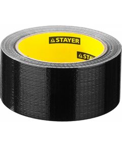 655221 - Армированная лента, STAYER Professional 12086-50-25, универсальная, влагостойкая, 48мм х 25м, черная (1)