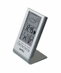 734967 - Perfeo Часы-метеостанция Angle, серебряный, (PF-S2092) время, температура, влажность, дата (1)
