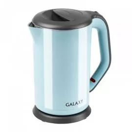 840192 - Чайник электр. Galaxy GL-0330 (диск, 1,7л) Голубой, 2кВт, двойной корпус, нерж.сталь/пластик (1)